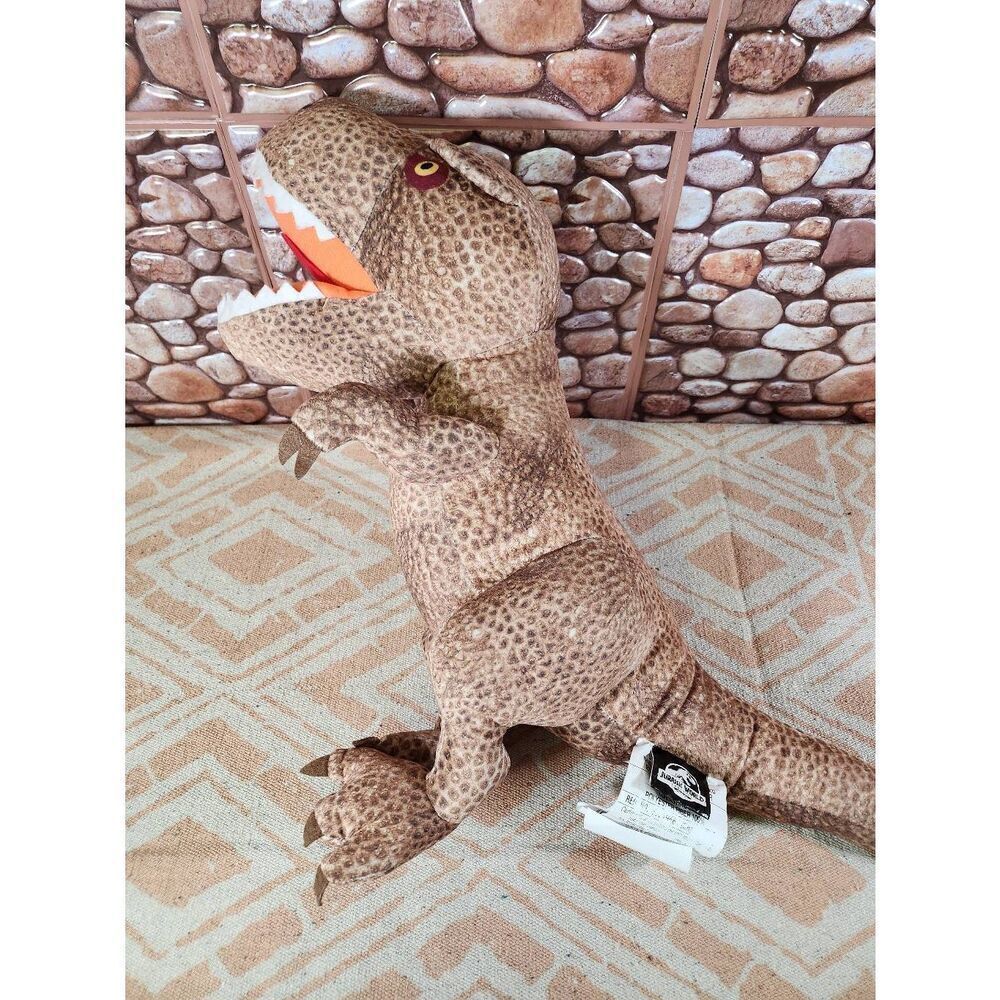 Jurassic World Dominion Plush Brown Raging T-Rex Pillow Stuffed Dinosaur Toy 22"